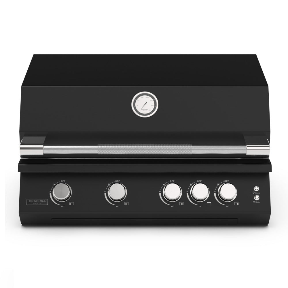 Brabura Fusion 400 Matte Black Built-In Gas BBQ