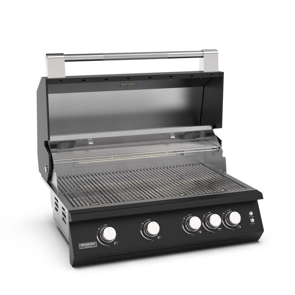 Brabura Fusion 400 Matte Black Built-In Gas BBQ