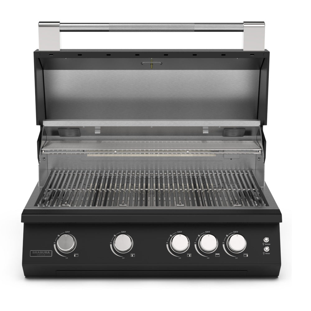Brabura Fusion 400 Matte Black Built-In Gas BBQ