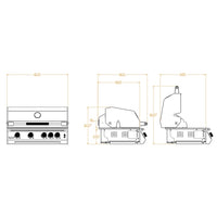 Brabura Fusion 400 Matte Black Built-In Gas BBQ