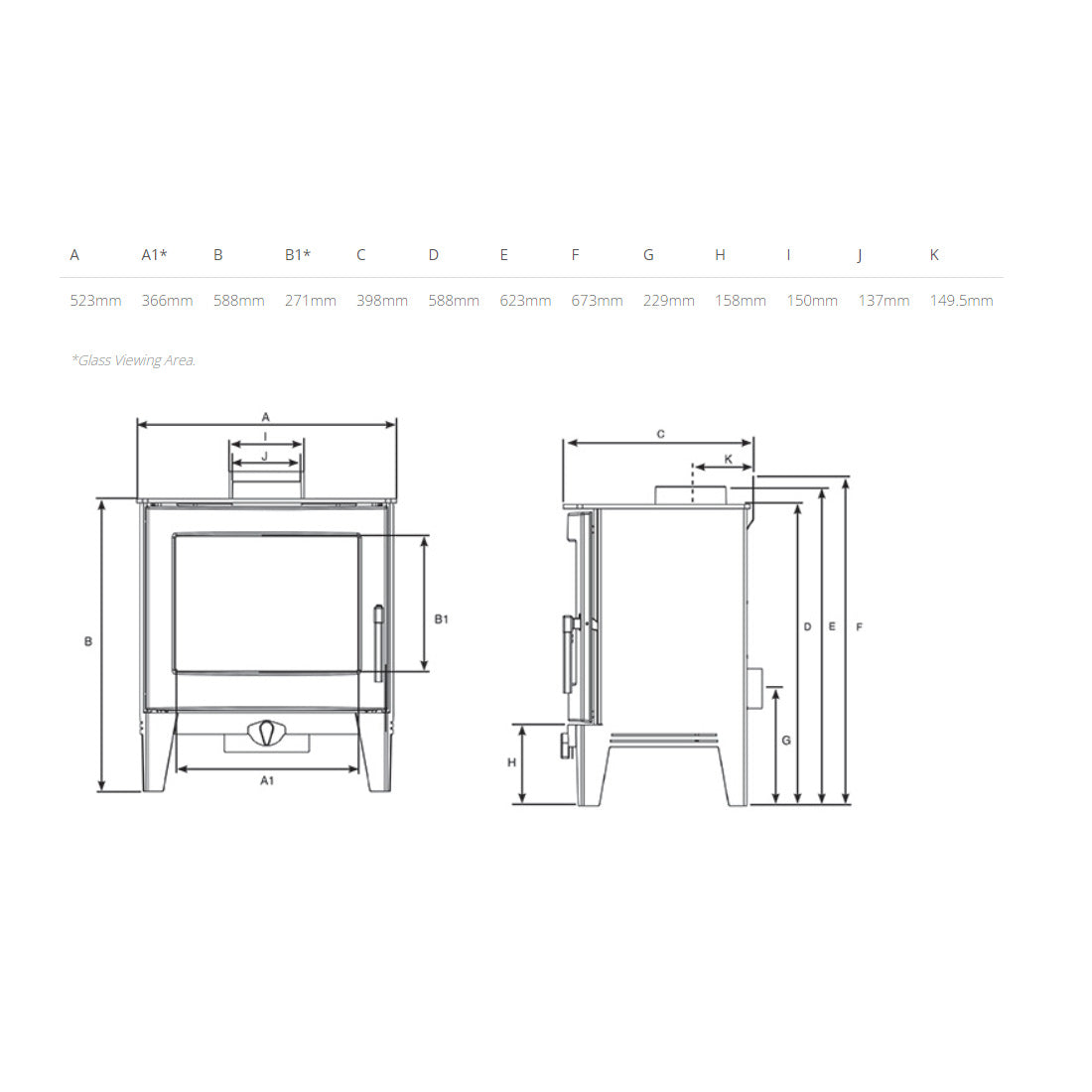 Stovax Futura 5 Wood Burning / Multi Fuel Stove - Showroom Exclusive