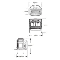 Jotul GF400 Balanced Flue Natural Gas Stove - Matt Black