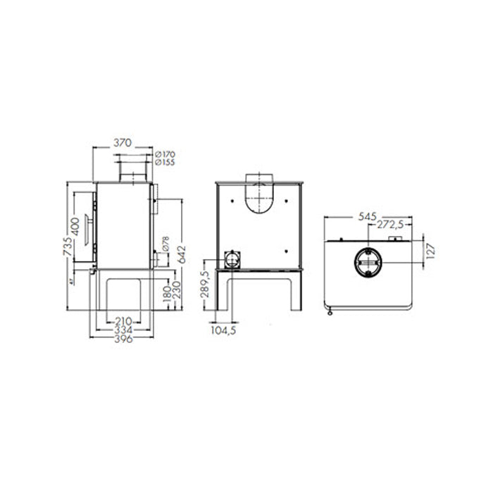 Nordpeis Glasgow Wood Burning Stove - EcoDesign Ready