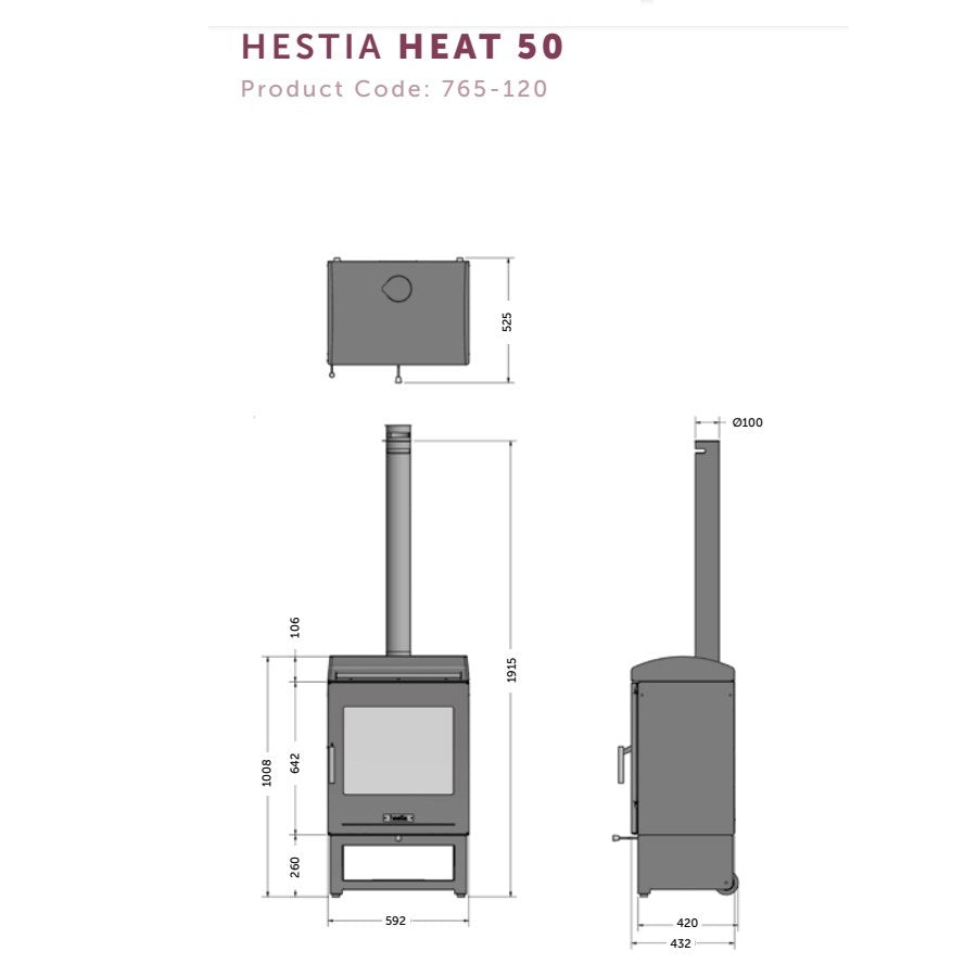 Dragonfly Hestia Heat 50 Outdoor Wood Burning Stove