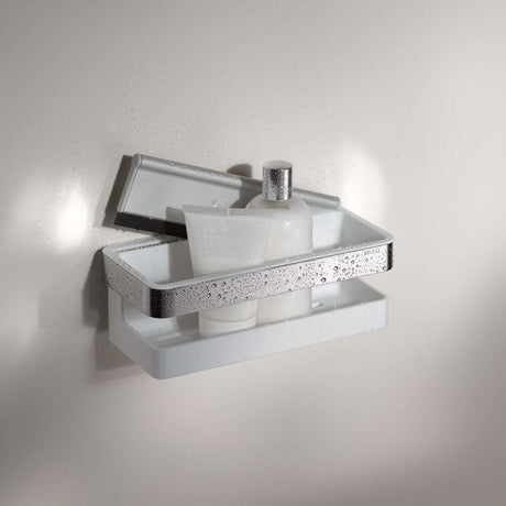 Keuco Collection Moll Shower Basket With Integrated Squeegee - White