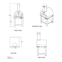 Bull BBQ Large Pizza Oven & Cart - LPG Gas Fuelled