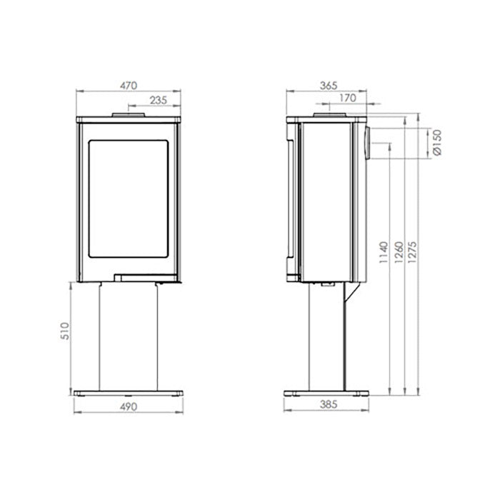 Nordpeis Duo 1 Wood Burning Stove - EcoDesign Ready
