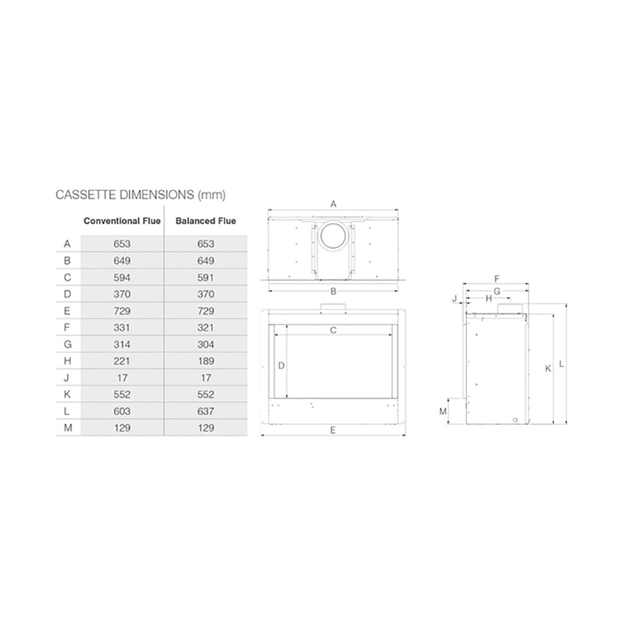 Gazco Riva2 600 Inset Gas Fire - Balanced Flue - Natural Gas