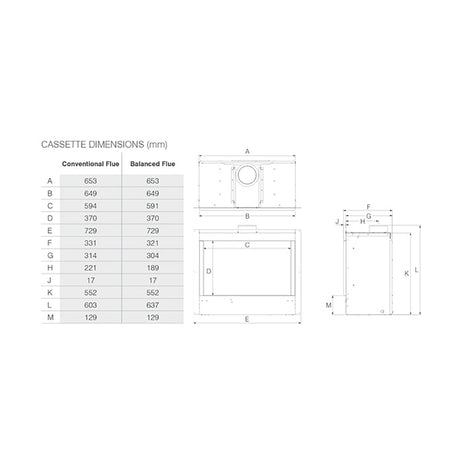 Gazco Riva2 600 Inset Gas Fire - Balanced Flue - Natural Gas