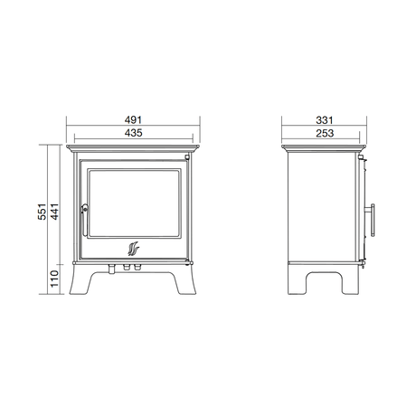 ACR Malvern II 5kW Classic Multi fuel Stove - EcoDesign Ready