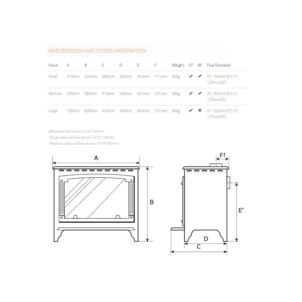 Gazco Marlborough2 Medium Gas Stove