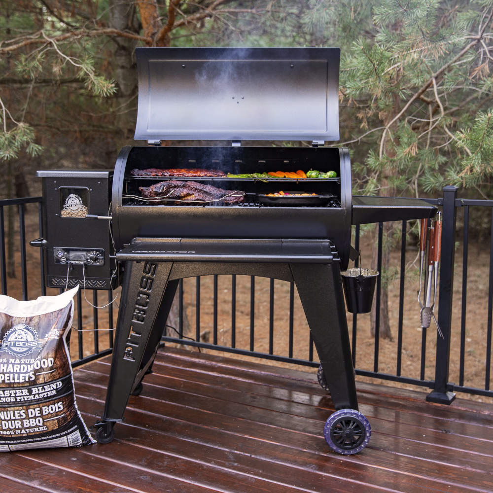 Pit Boss Navigator 1150 Wood Pellet Smoker - Free Side Smoker Included