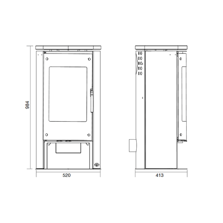 ACR Novus 5kW Multi fuel Stove - EcoDesign Ready