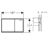 Geberit Omega60 Dual Flush Plate