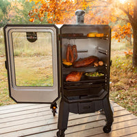 Pit Boss V4PWood Pellet Smoker - With Wi-Fi & Bluetooth Connectivity - Free 6-Piece Cast Iron Cooking Set Included