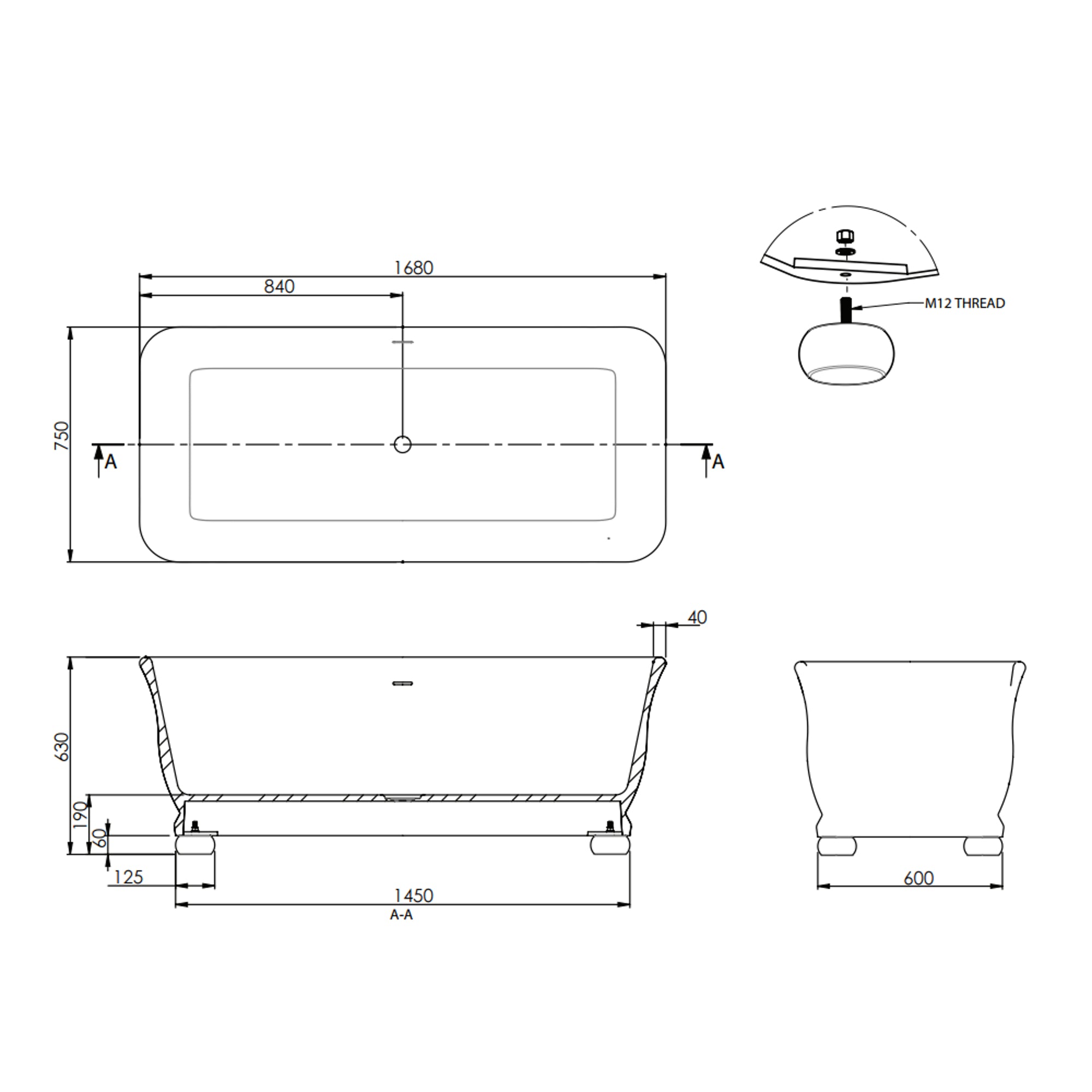 Imperial Putney Free Standing Bath