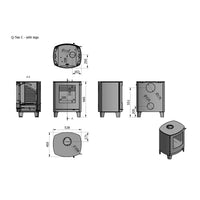 Rais Q-Tee C Wood Burning Stove