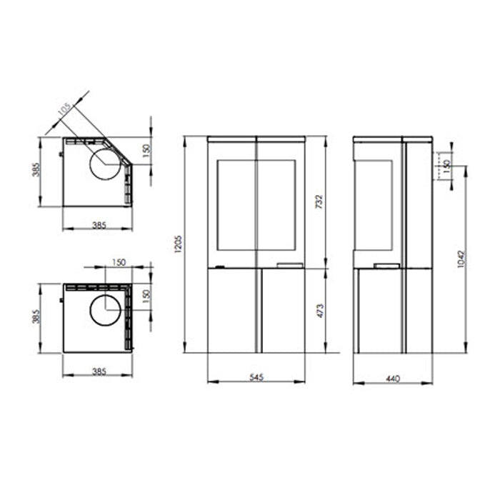 Nordpeis Quadro 2 Wood Burning Stove - EcoDesign Ready