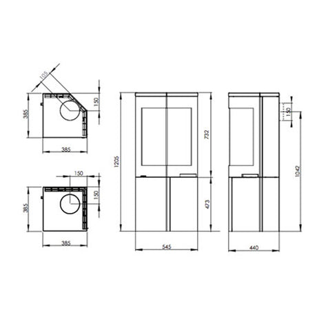 Nordpeis Quadro 3 Wood Burning Stove - EcoDesign Ready