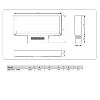 Gazco Radiance 150W Wall Mounted Steel Electric Fire - Graphite
