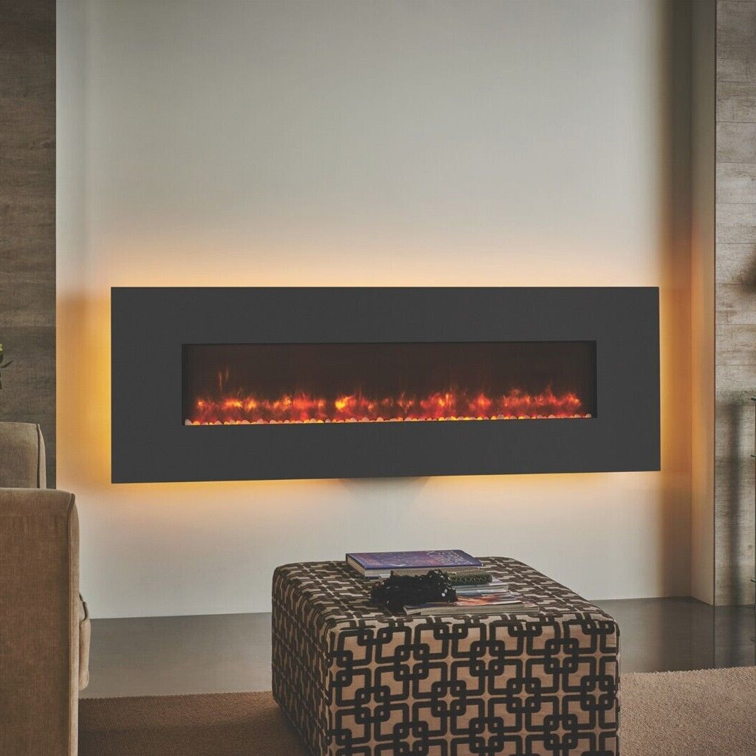 Gazco Radiance 150W Wall Mounted Steel Electric Fire - Graphite