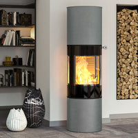 Rais Viva L 160 Classic Wood Burning Stove - Full Glass Door with Glass Sides