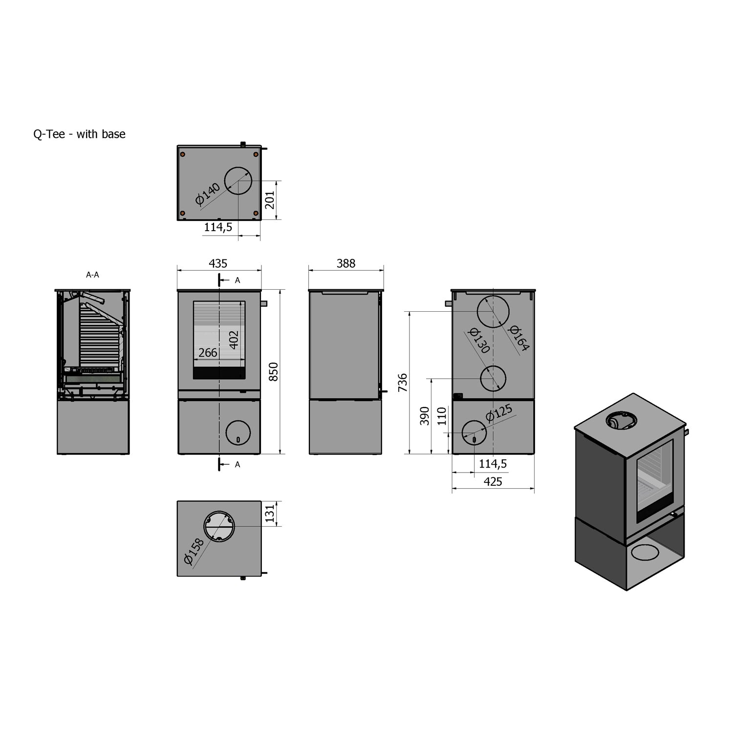 Rais Q-Tee Wood Burning Stove