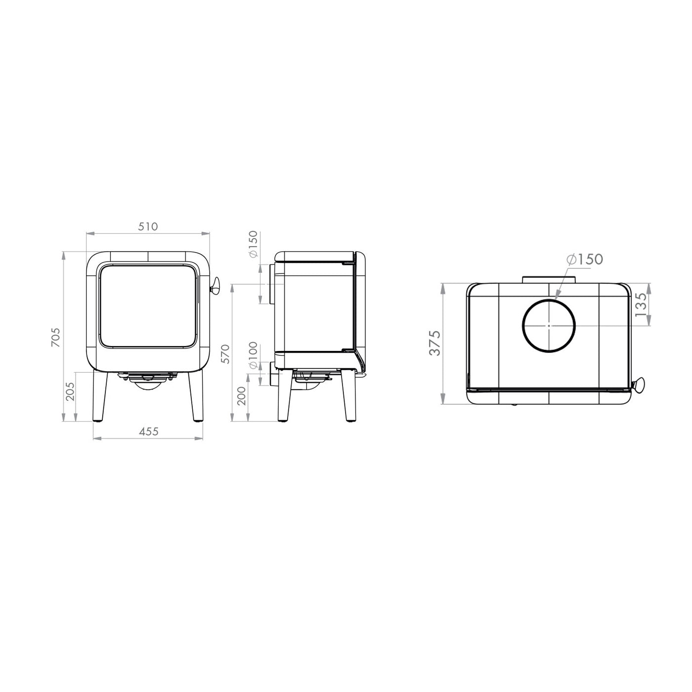 Dovre Rock 350 Wood Burning Stove - EcoDesign Ready