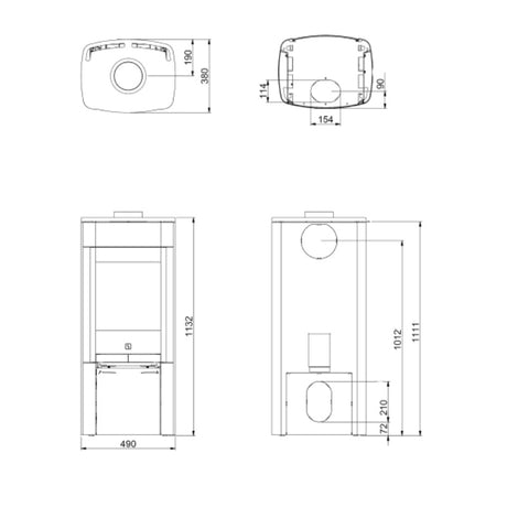 Scan 65-2 Wood Burning Stove in Black