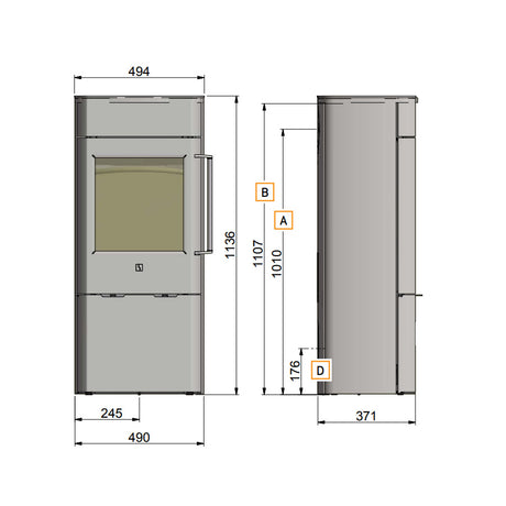 Scan 41-2 Wood Burning Stove - Black - EcoDesign Ready