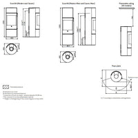 Scan 84-1 Wood Burning Stove - Matt Black, Glass Door, Black Handle