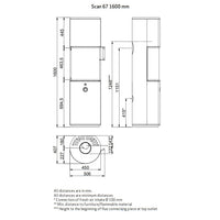 Scan 67 1600mm Black Wood Burning Stove - DEFRA Approved