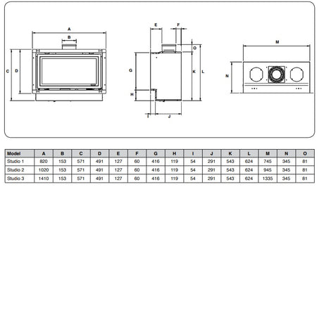 Gazco Studio 2 Glass Fronted Inset Gas Fire - Balanced Flue