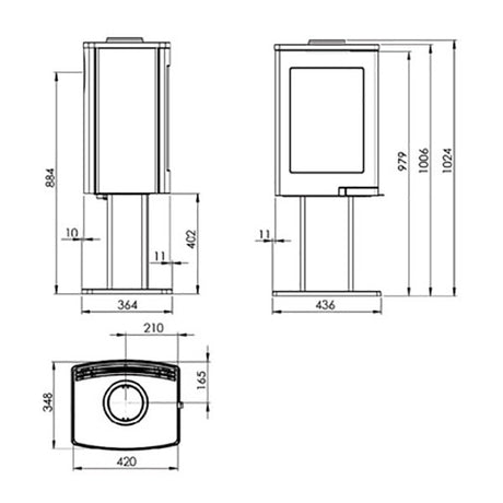 Nordpeis Uno 1 Wood Burning Stove - EcoDesign Ready