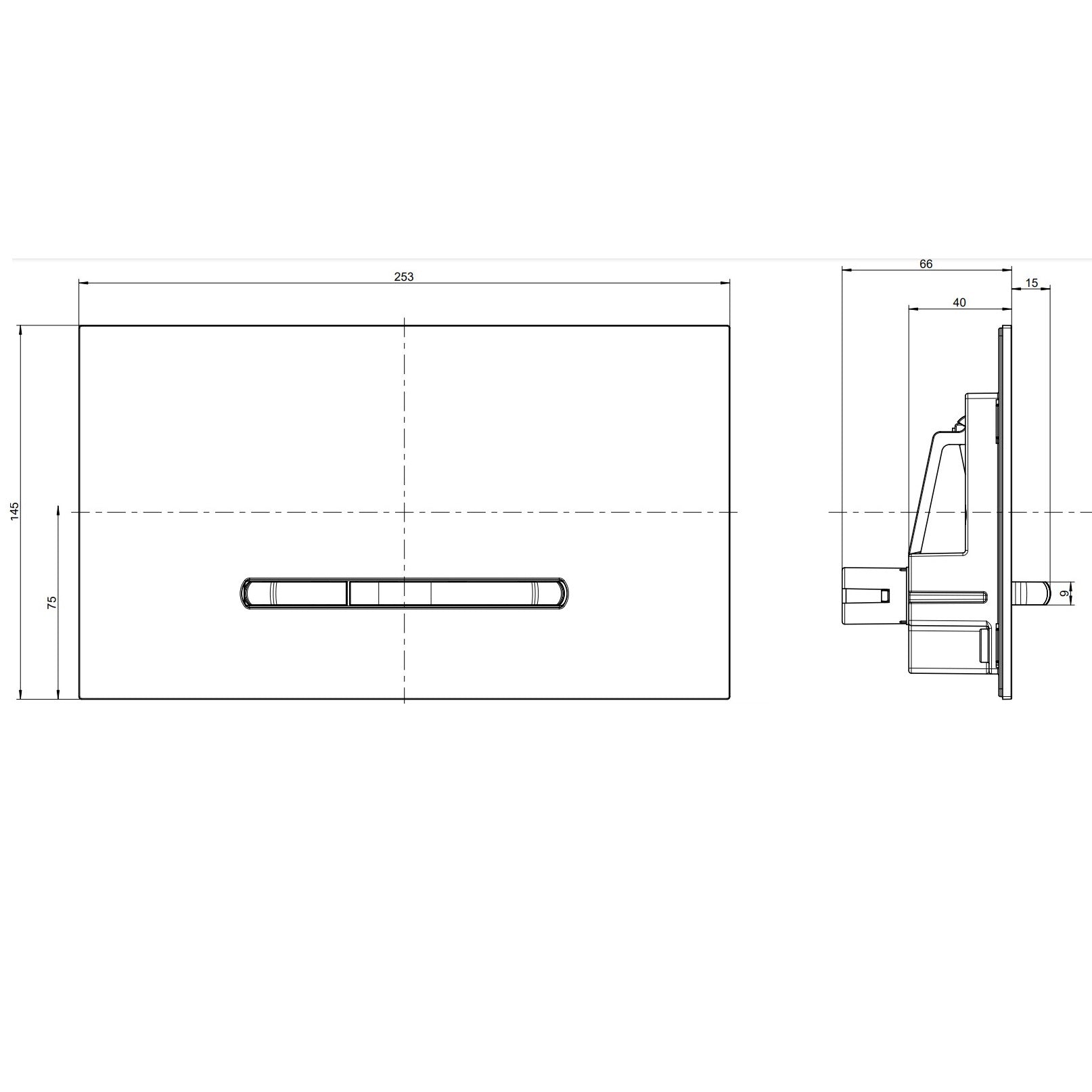Villeroy & Boch ViConnect Toilet Flush Plate 300S - Available in Various Colours