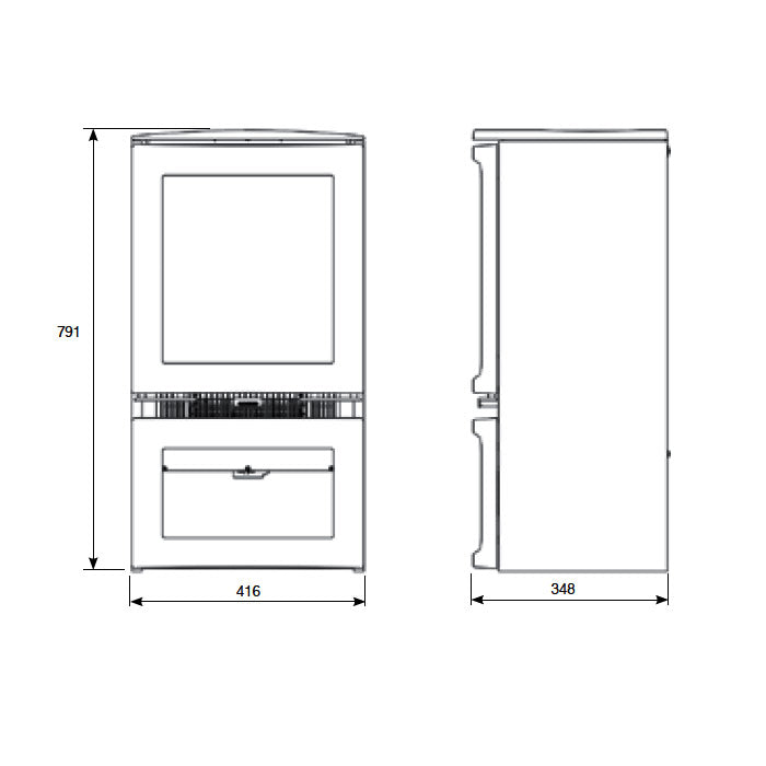 Gazco Vogue Midi Electric With Midline Log Store