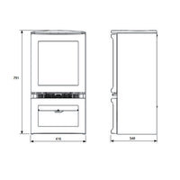 Gazco Vogue Midi Electric With Midline Log Store