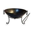 Kadai Tula Fire Pit Bowl - Includes Stand and Tongs