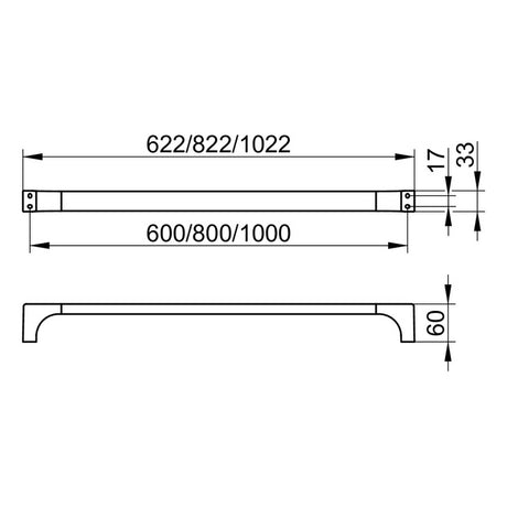 Keuco Edition 11 Towel Rail - 800mm