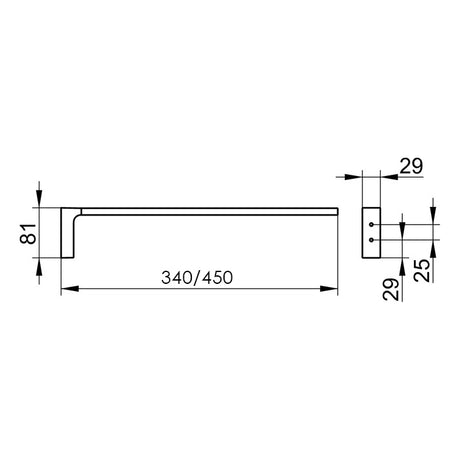 Keuco Edition 11 340mm Single Towel Holder