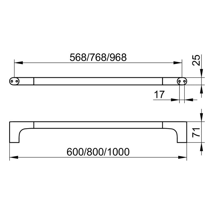 Keuco Edition 400 Towel Rail - 600mm - Clearance