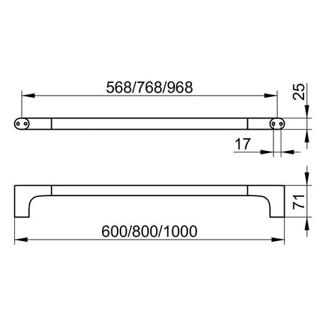 Keuco Edition 400 Towel Rail - 600mm - Clearance