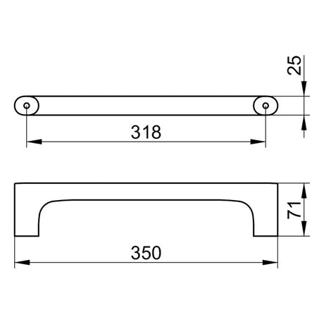 Keuco Edition 400 Grab Bar - 350mm