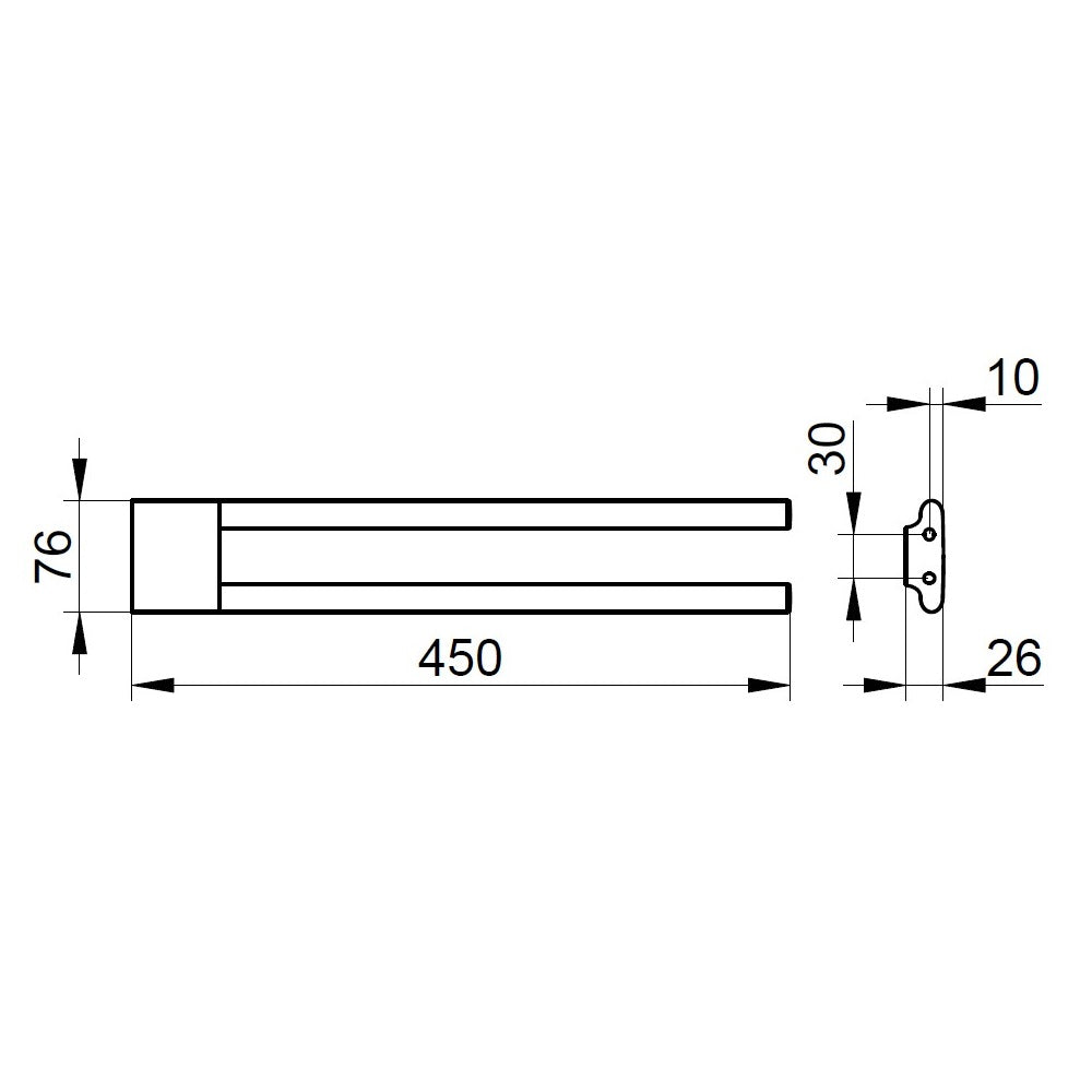 Keuco Edition 400 Twin Towel Holder
