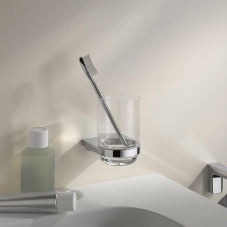 Keuco Collection Moll Tumbler Holder with Crystal Glass