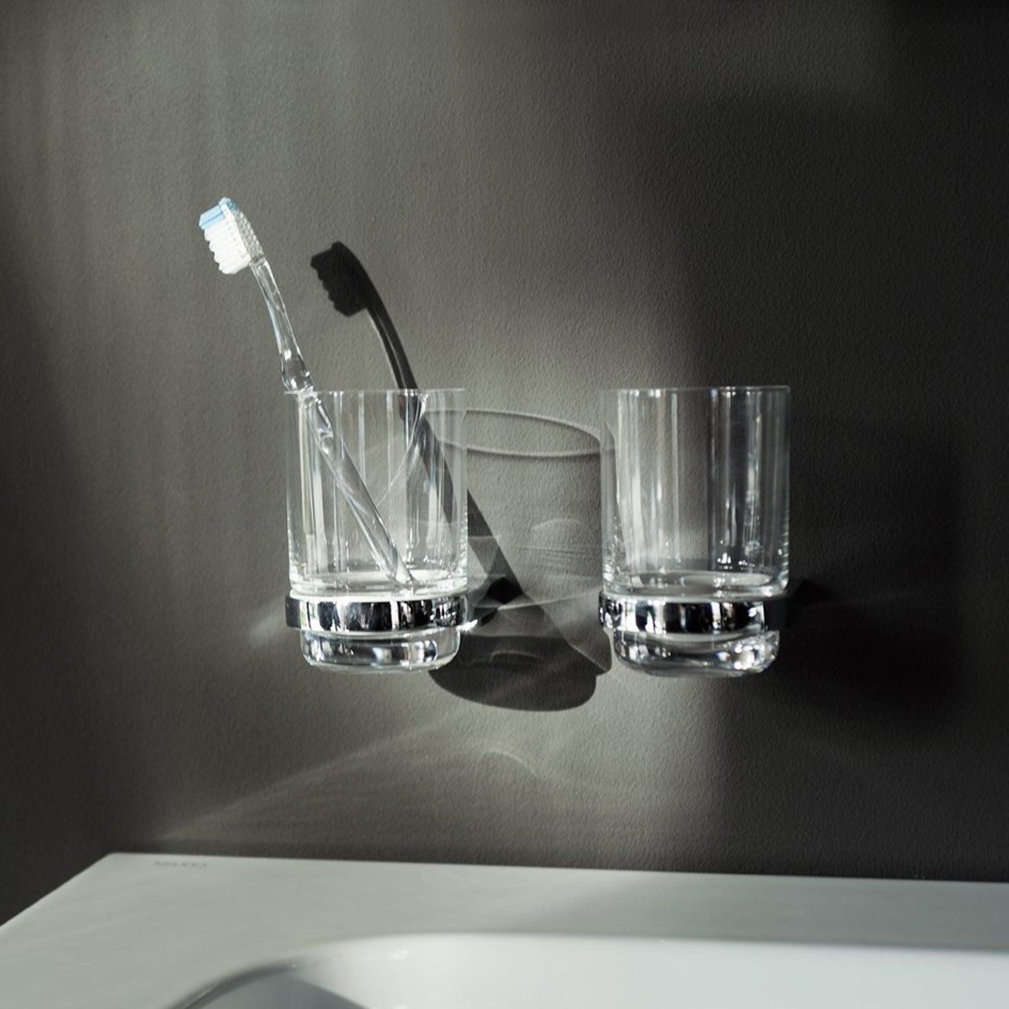 Keuco Collection Moll Tumbler Holder with Crystal Glass