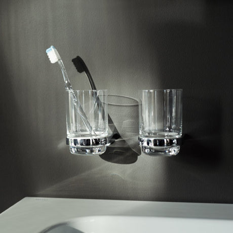 Keuco Collection Moll Tumbler Holder with Crystal Glass