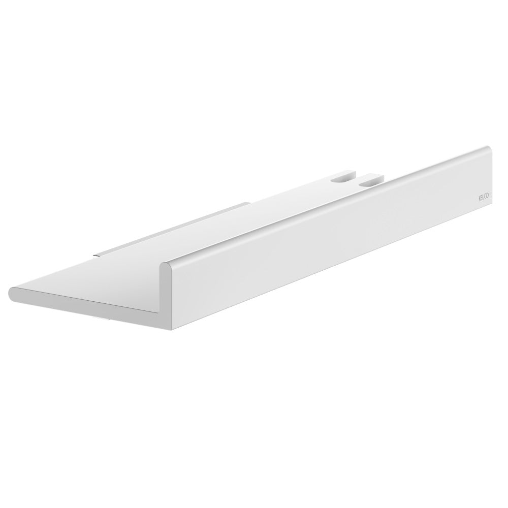 Keuco Collection Reva White Shower Shelf with Integrated Glass Wiper - Clearance