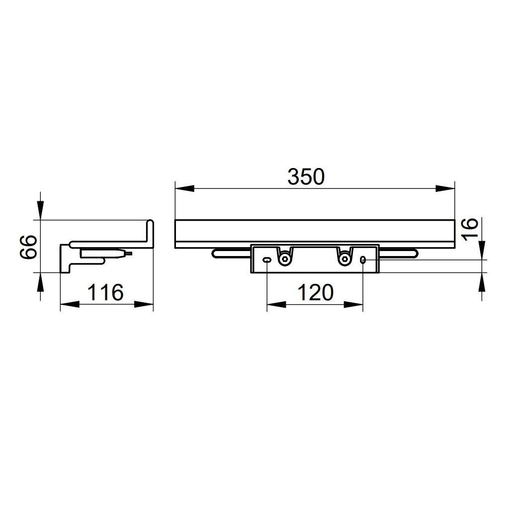 Keuco Collection Reva White Shower Shelf with Integrated Glass Wiper - Clearance
