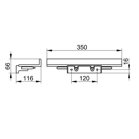 Keuco Collection Reva White Shower Shelf with Integrated Glass Wiper - Clearance